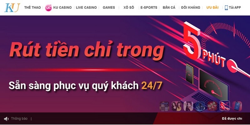 Hướng dẫn rút tiền Kubet88