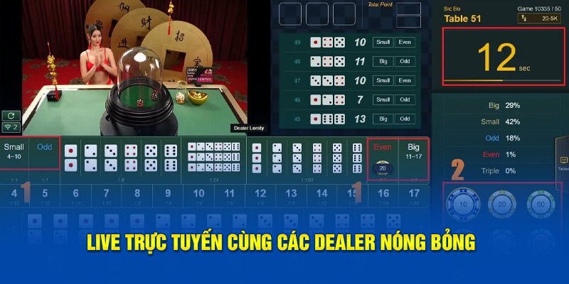 Live trực tuyến cùng các dealer từ nhiều quốc gia vô cùng nóng bỏng 