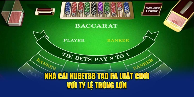 Nhà cái Kubet88 tạo ra luật lệ với tỷ lệ trúng lớn